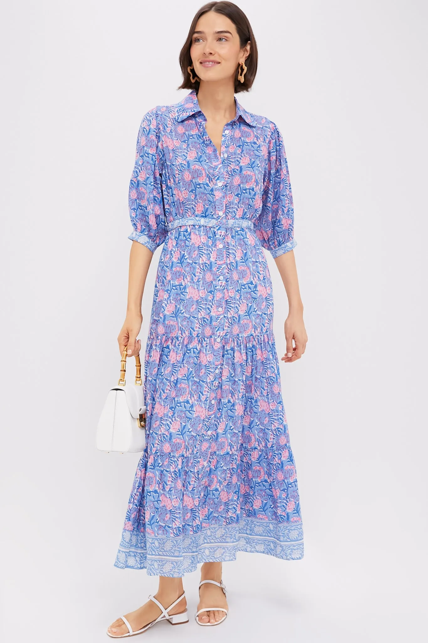 White Embossed Leather Evelyn Sandals sold by Tuckernuck product image thumbnail 3