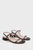 Black Embossed Leather Evelyn Sandals sold by Tuckernuck