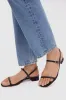 Black Embossed Leather Evelyn Sandals sold by Tuckernuck