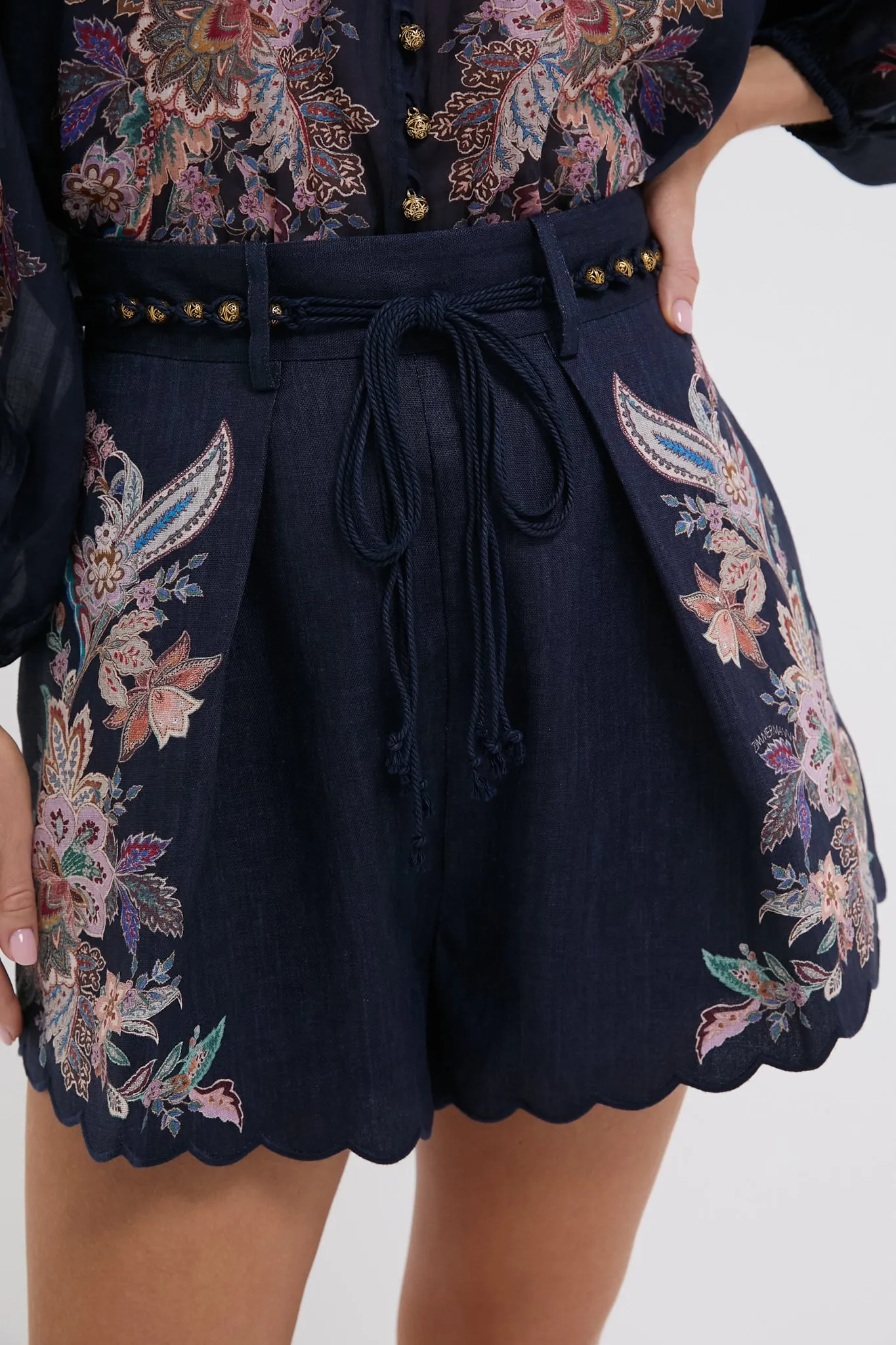 Navy Multi Paisley Rhiannon Tuck Short sold by Tuckernuck product image thumbnail 5