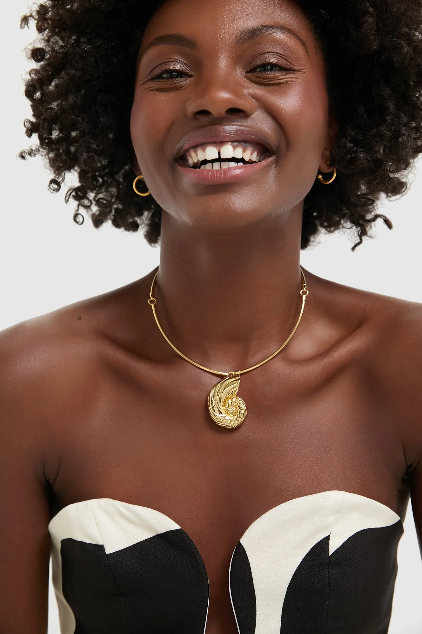 Gold Nautilus Collar Necklace sold by Tuckernuck product image thumbnail 2