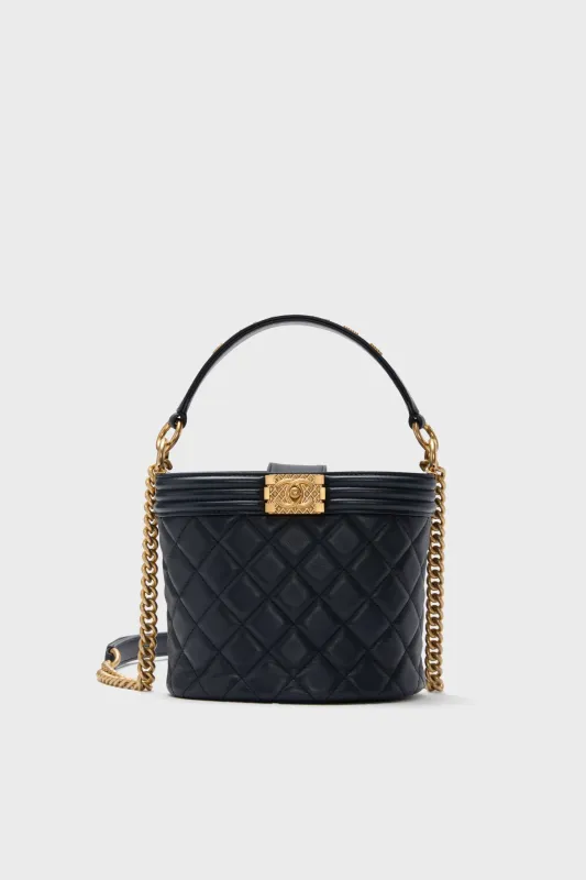 CHANEL Navy Boy Bucket Bag sold by Tuckernuck