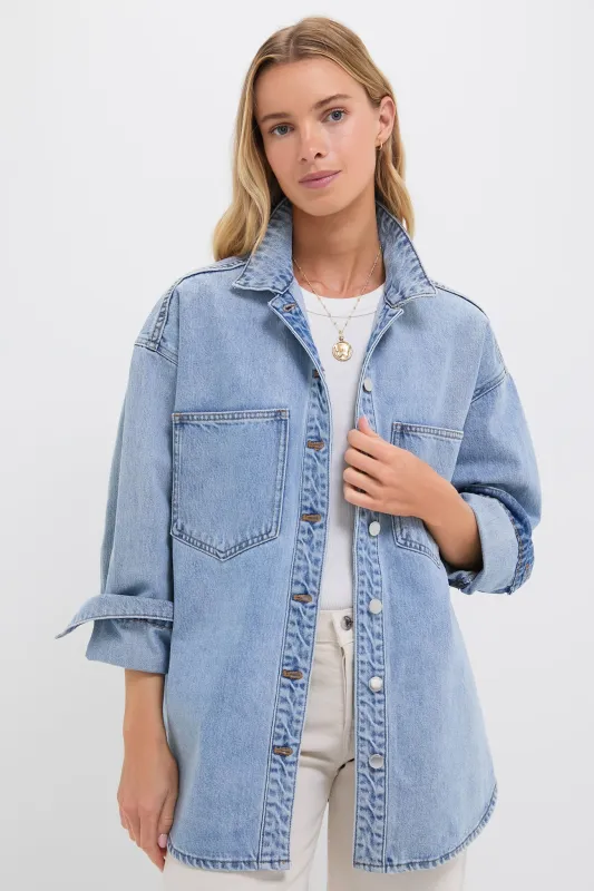 90s Blue Organic Denim Overshirt sold by Tuckernuck