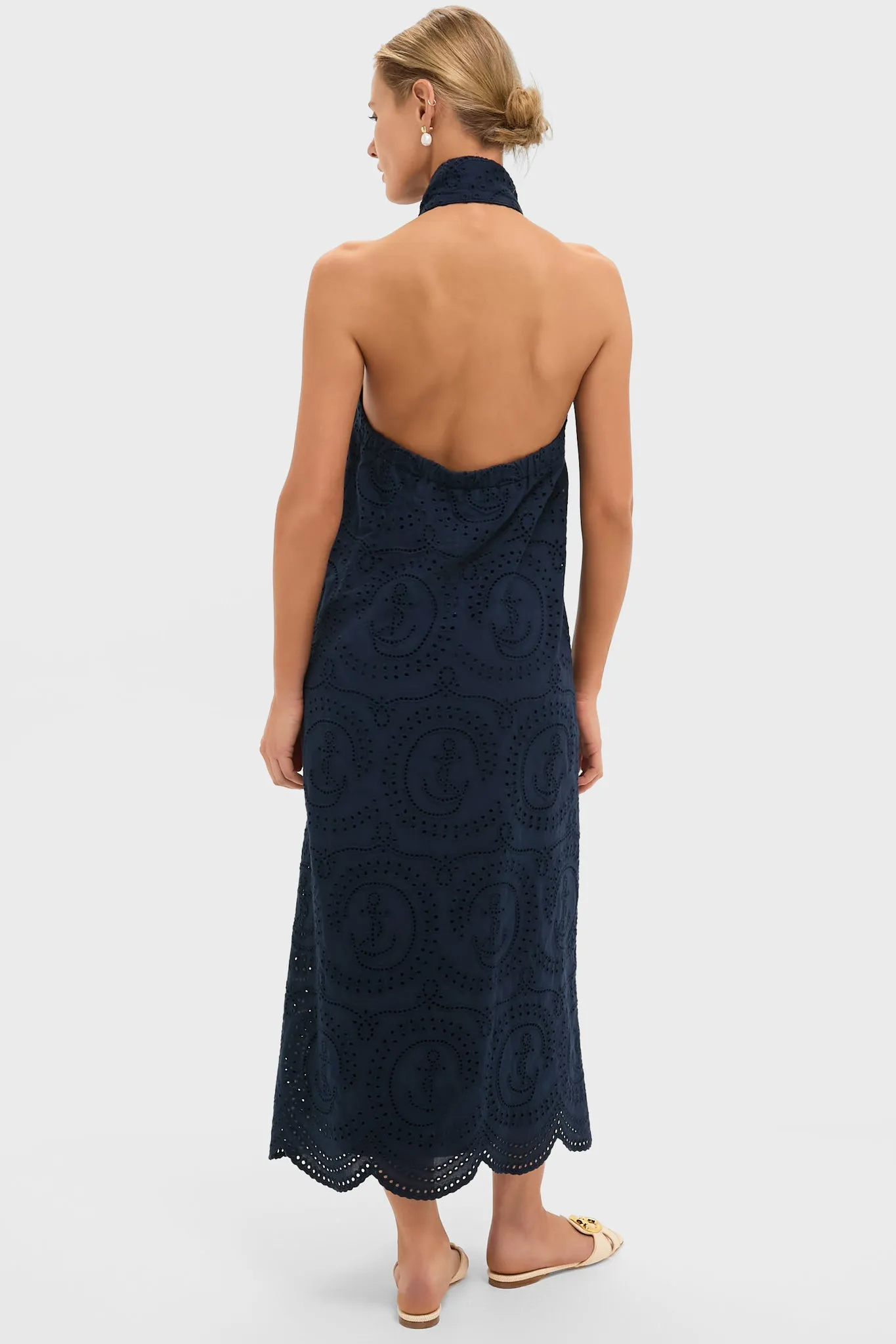 Navy Nautical Eyelet Jagger Dress sold by Tuckernuck product image thumbnail 5