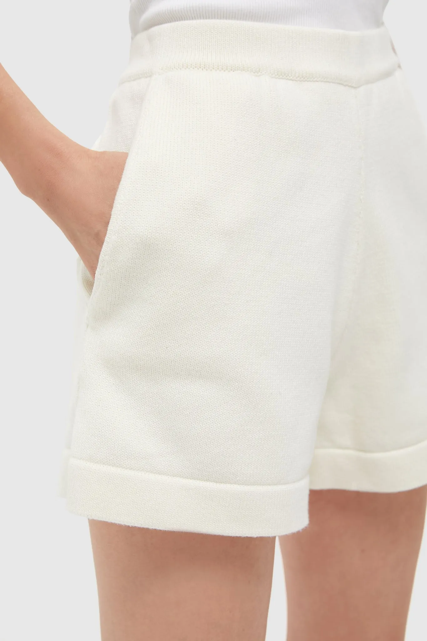 Ivory Knit Beau Shorts sold by Tuckernuck product image thumbnail 5