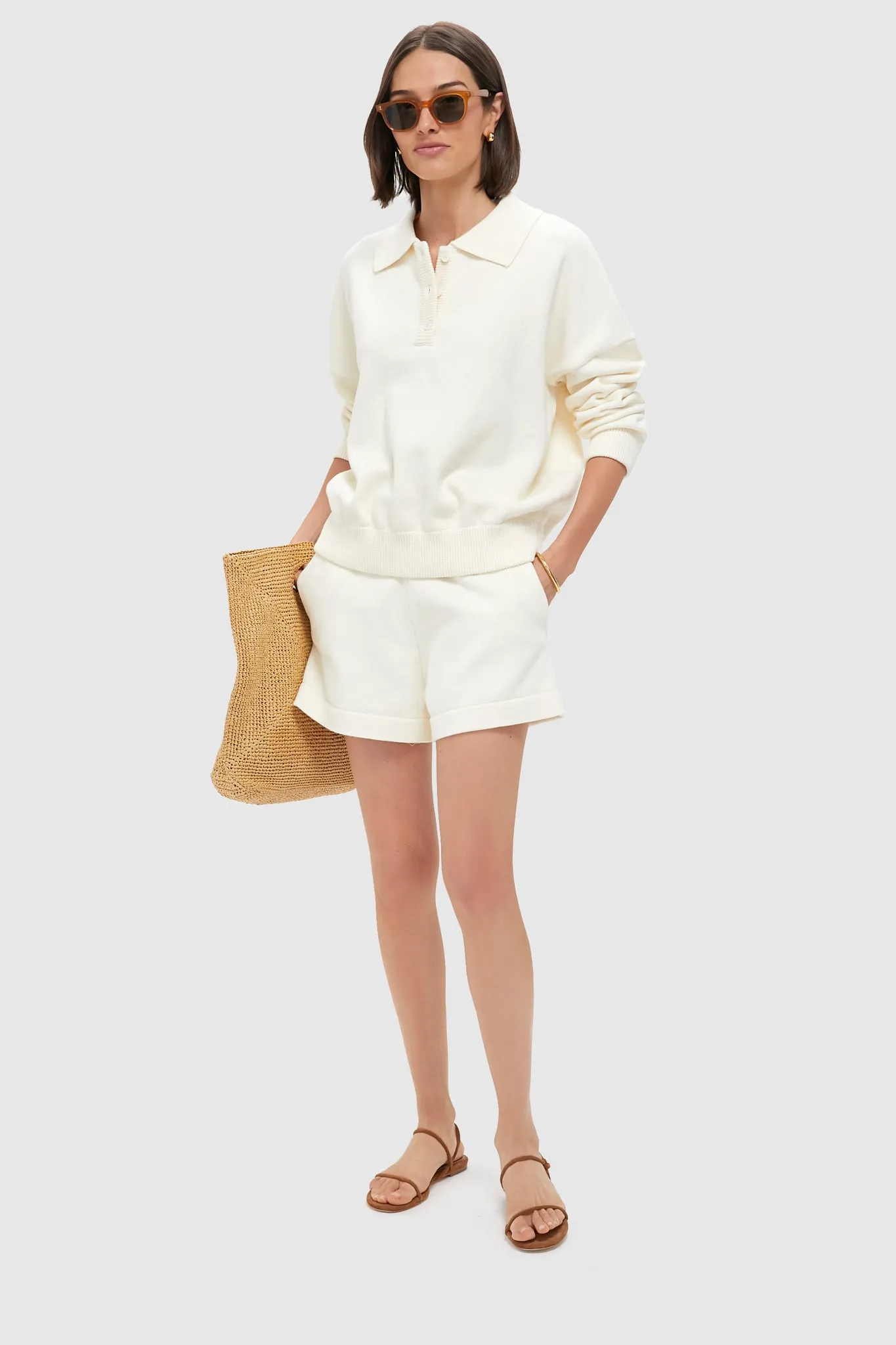 Ivory Knit Beau Shorts sold by Tuckernuck product image thumbnail 2