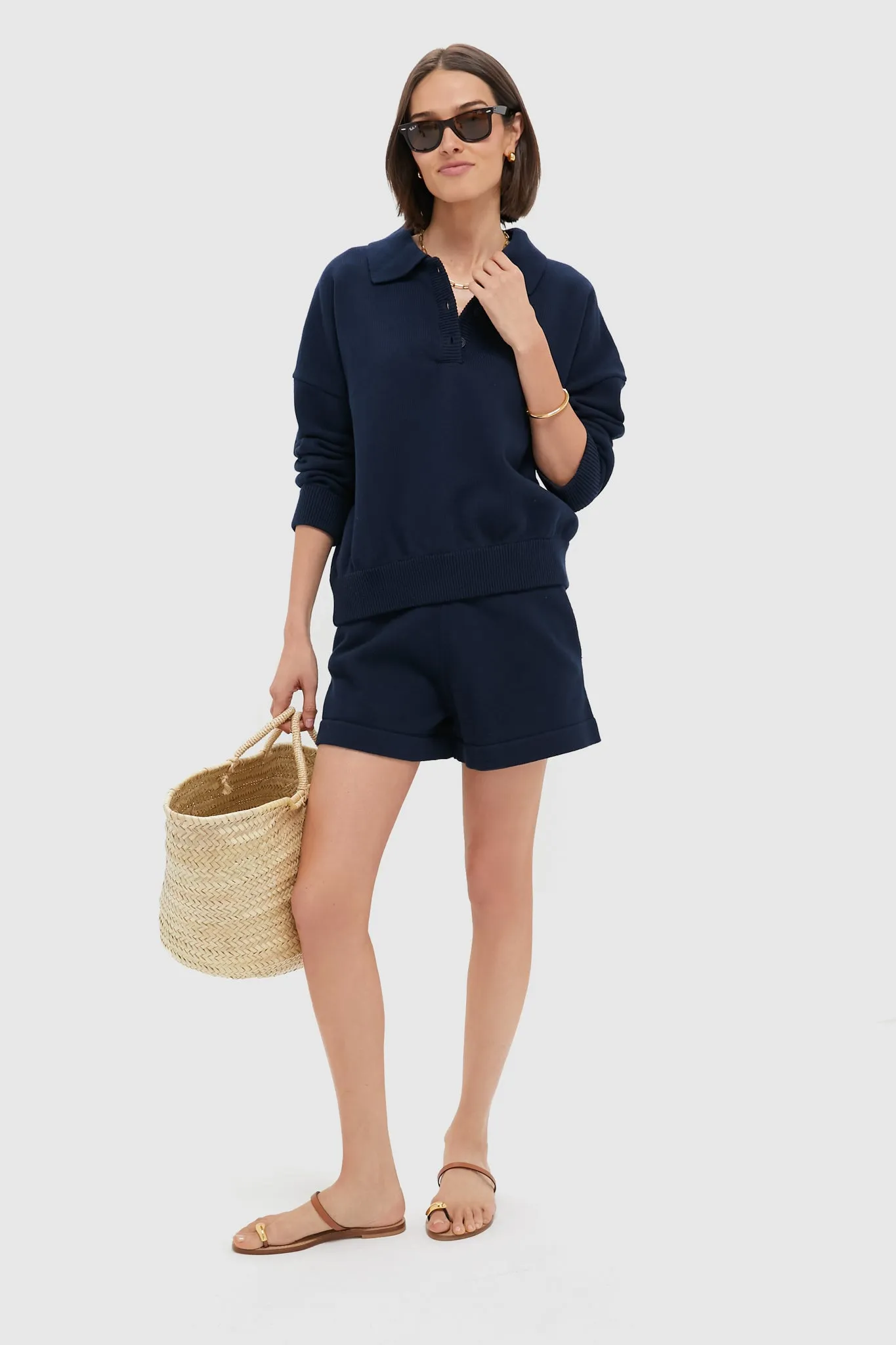 Navy Knit Bode Polo Sweater sold by Tuckernuck product image thumbnail 2