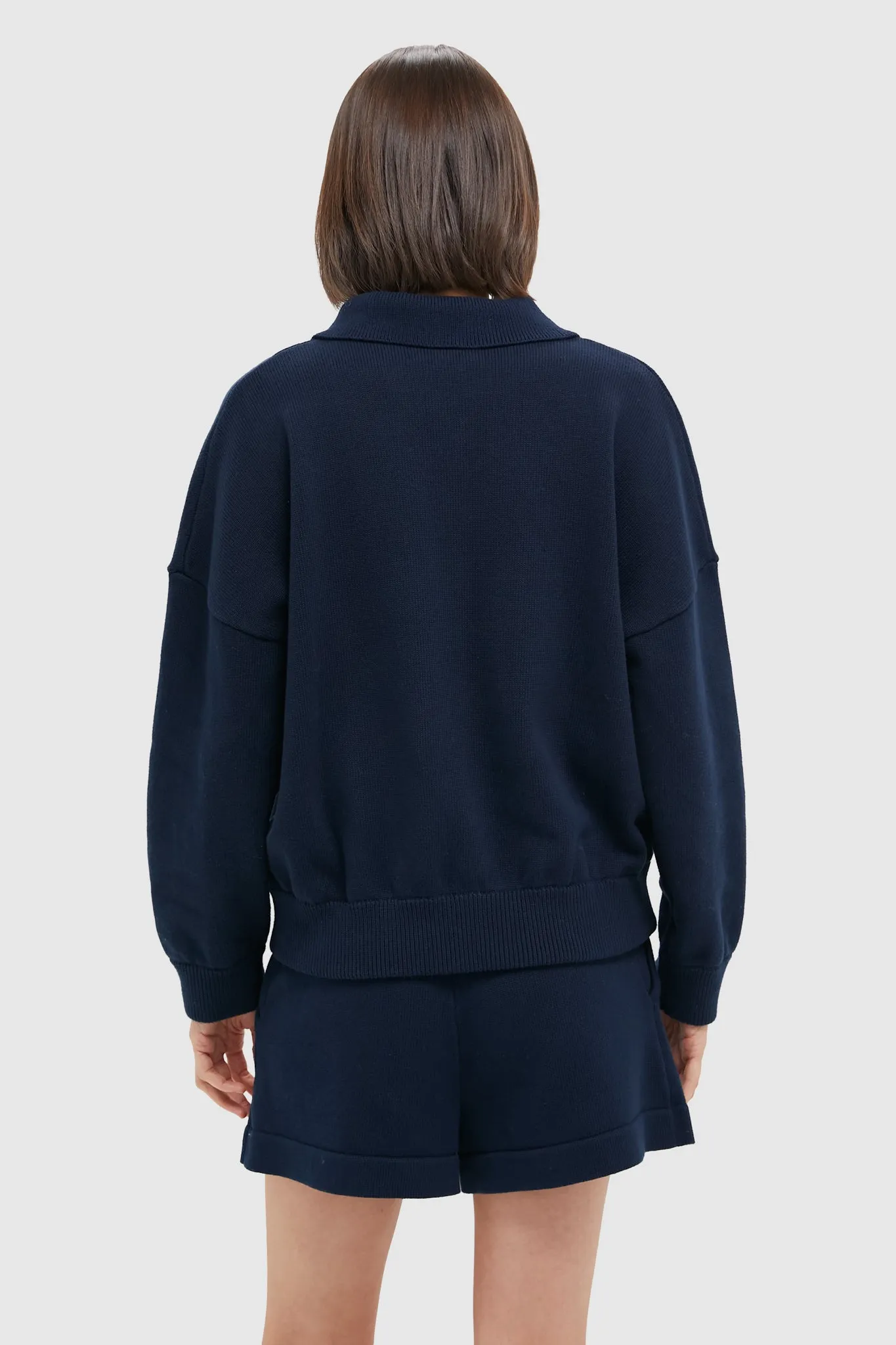 Navy Knit Bode Polo Sweater sold by Tuckernuck product image thumbnail 4