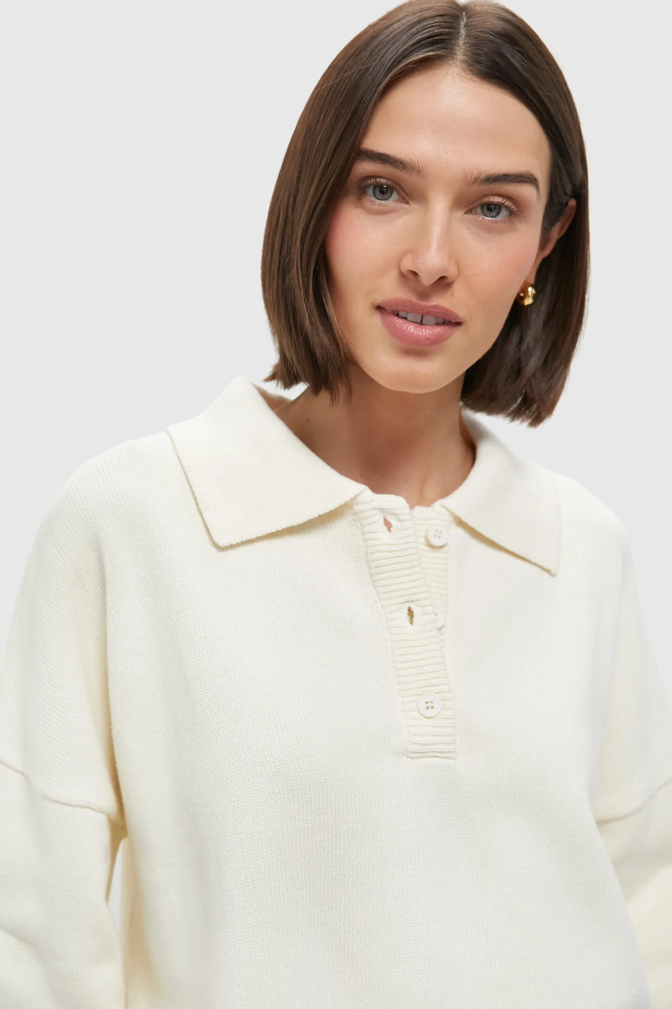 Ivory Knit Bode Polo Sweater sold by Tuckernuck product image thumbnail 5