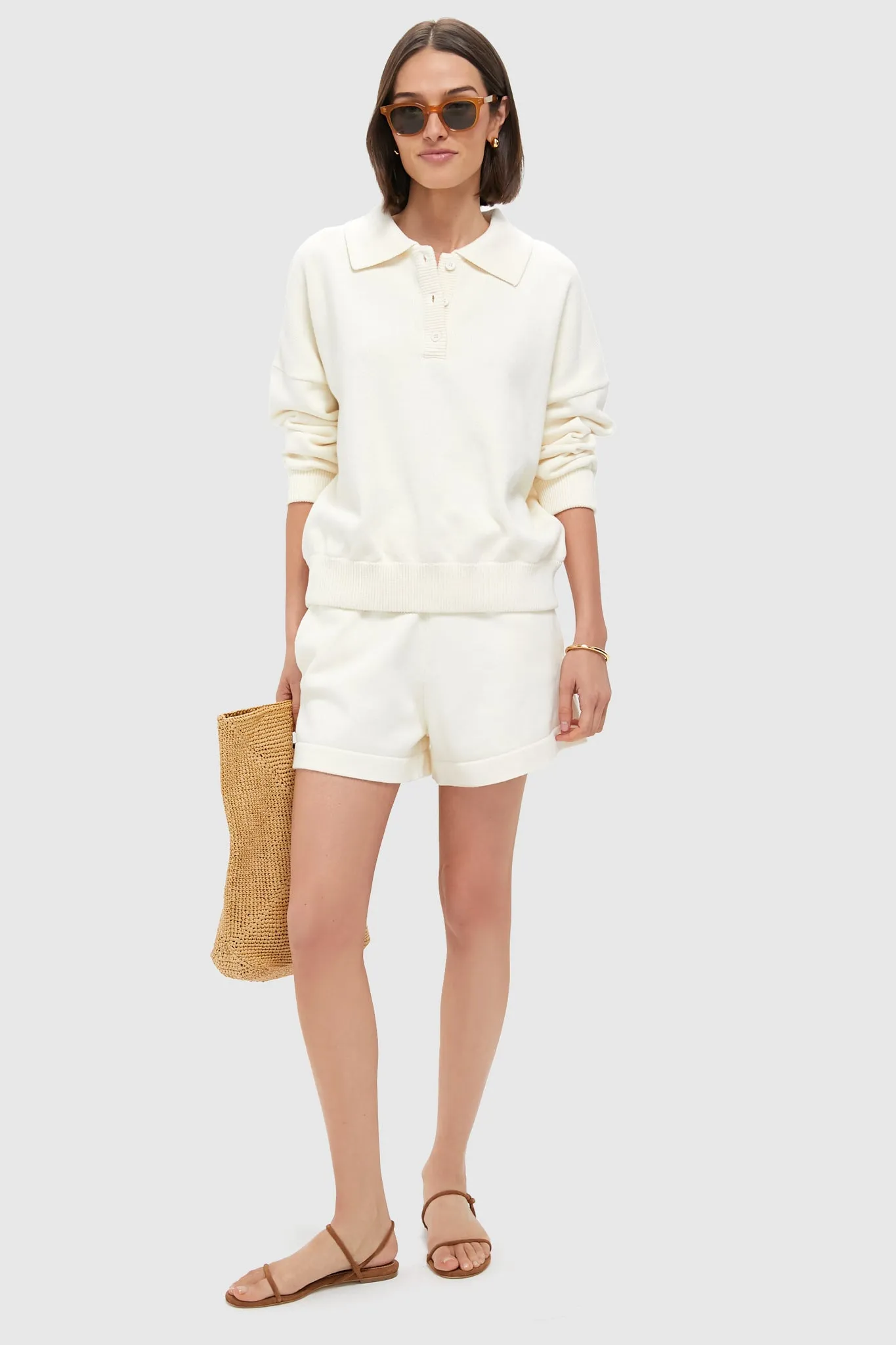 Ivory Knit Bode Polo Sweater sold by Tuckernuck product image thumbnail 2