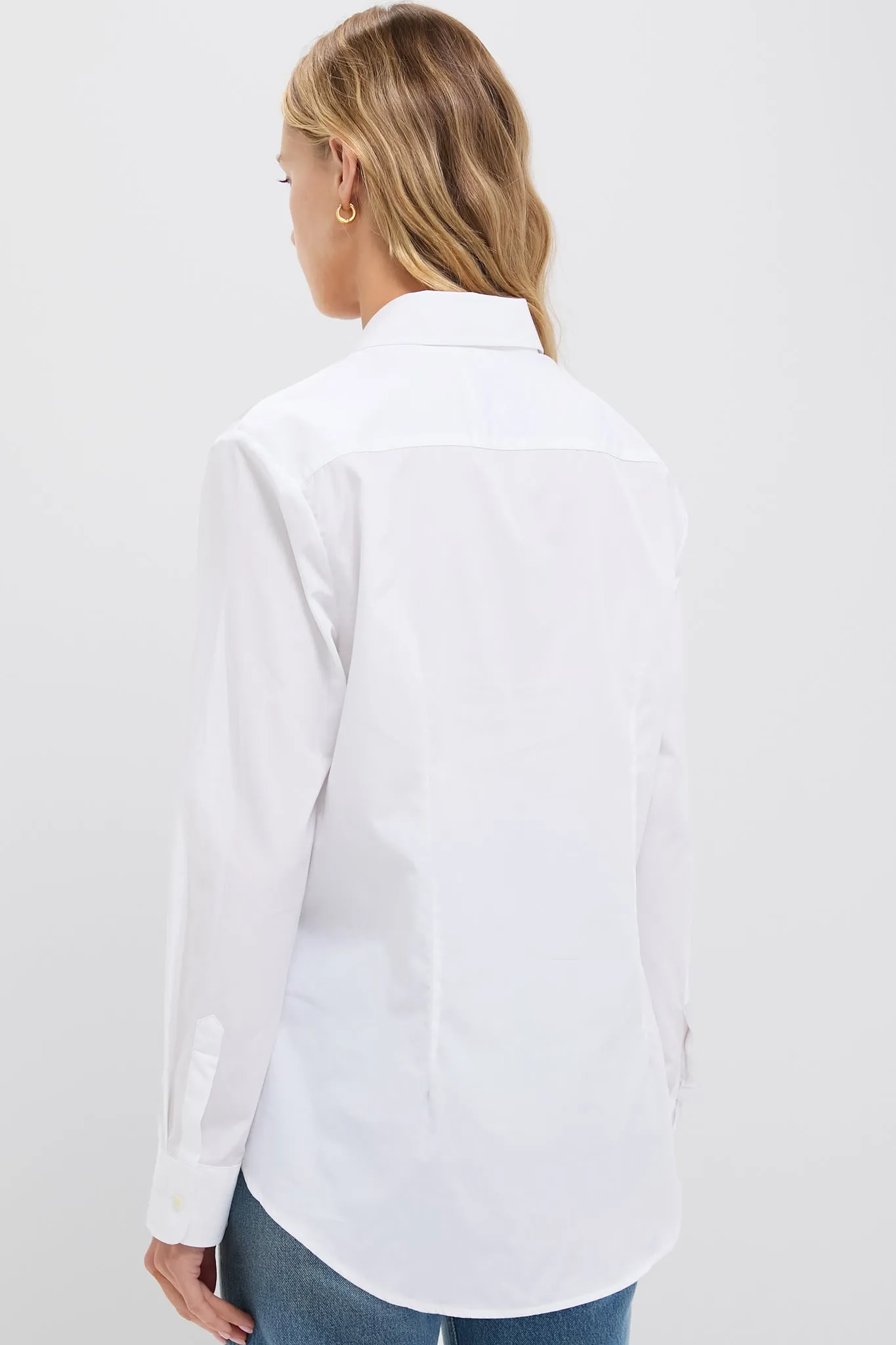 White Poplin Boyfriend Shirt sold by Tuckernuck product image thumbnail 4