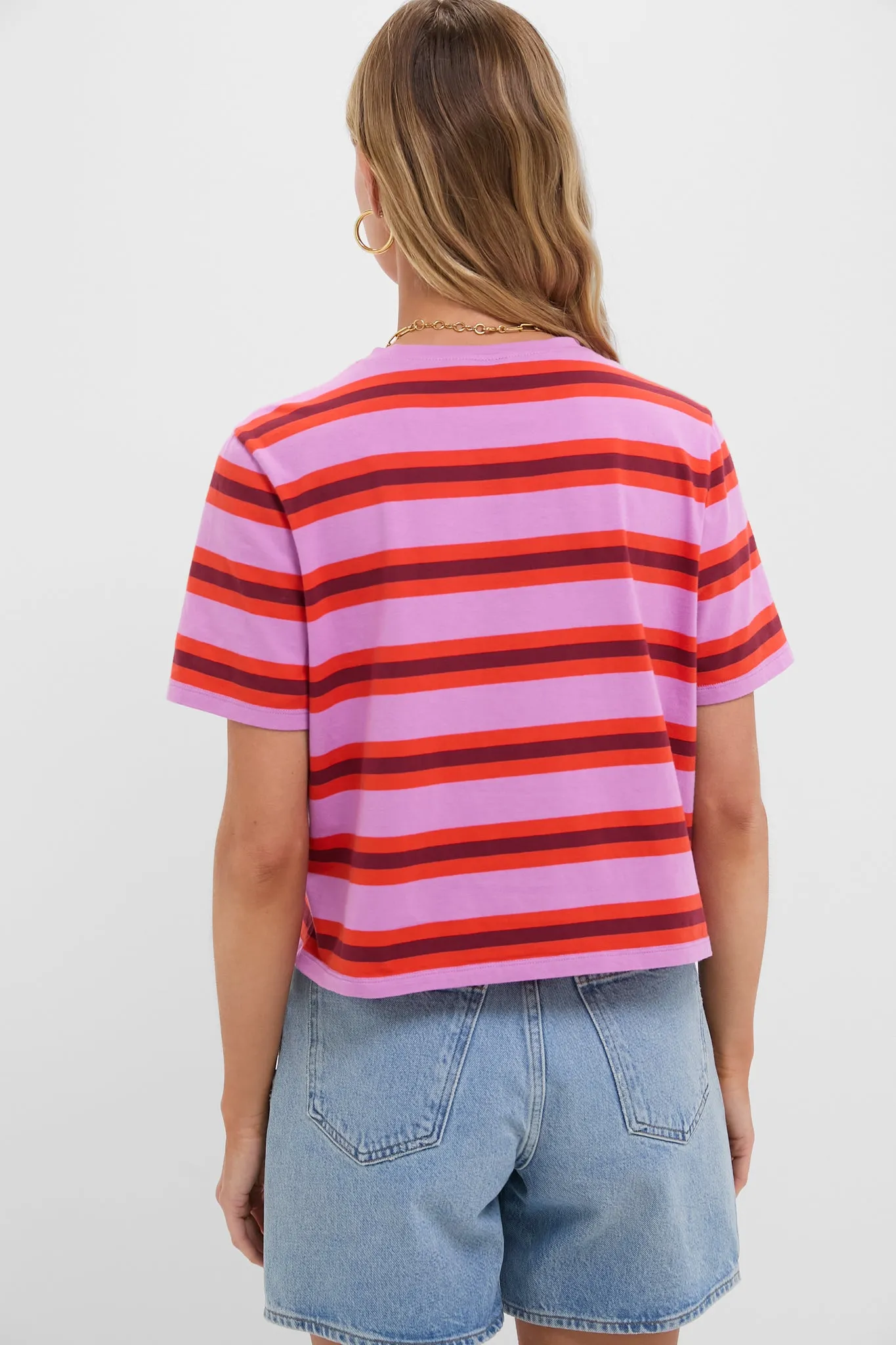 Orchid Poppy Plum Multistripe Brentwood Shirt sold by Tuckernuck product image thumbnail 4