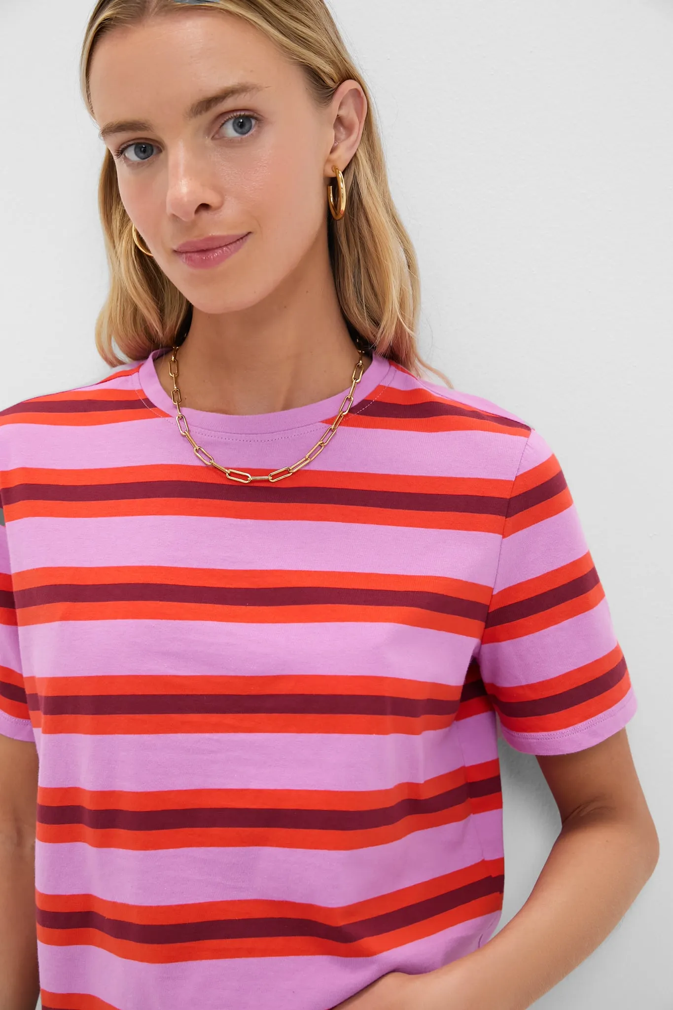 Orchid Poppy Plum Multistripe Brentwood Shirt sold by Tuckernuck product image thumbnail 5