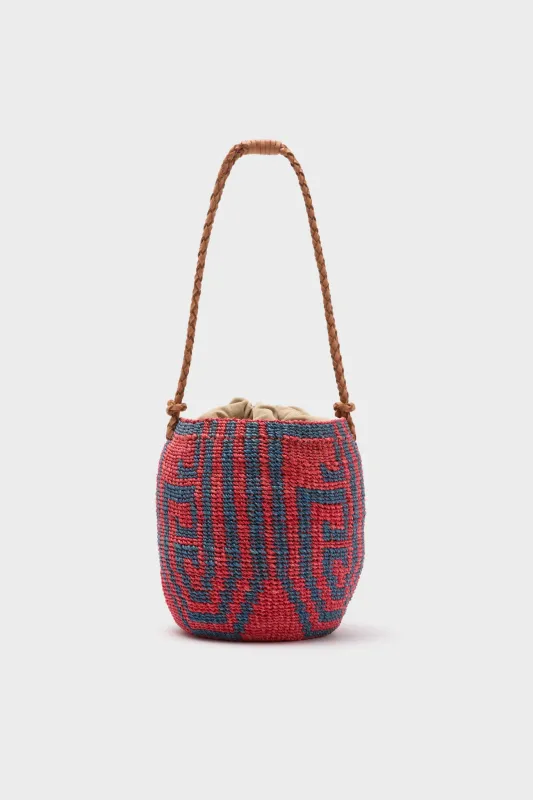 Cobalt Blue and Brick Red Tribale Hobo sold by Tuckernuck