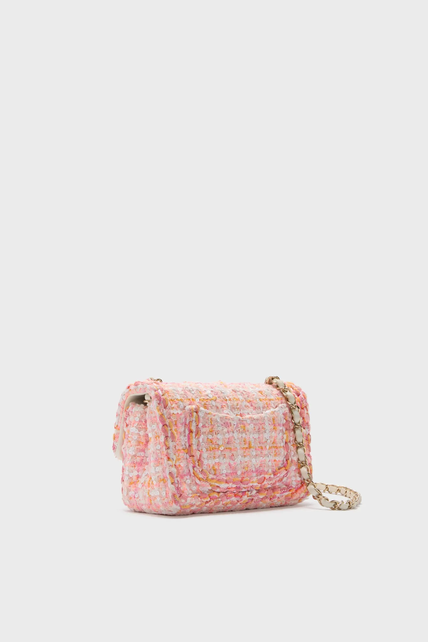 CHANEL Pink Tweed Classic Rectangular Flap Bag sold by Tuckernuck product image thumbnail 4