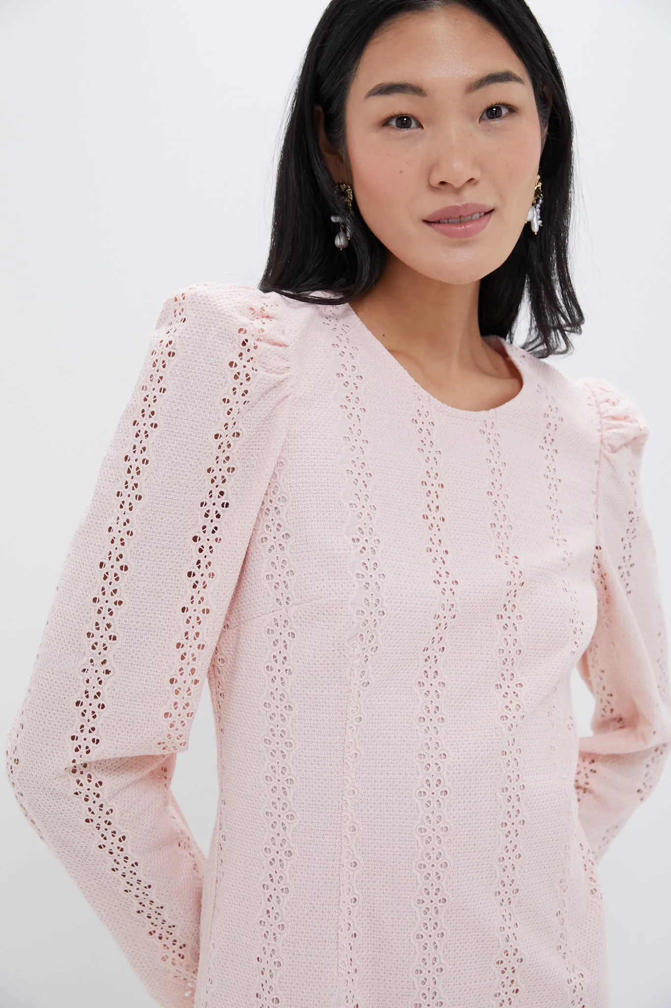 Pink Eyelet Domino Dress sold by Tuckernuck product image thumbnail 5