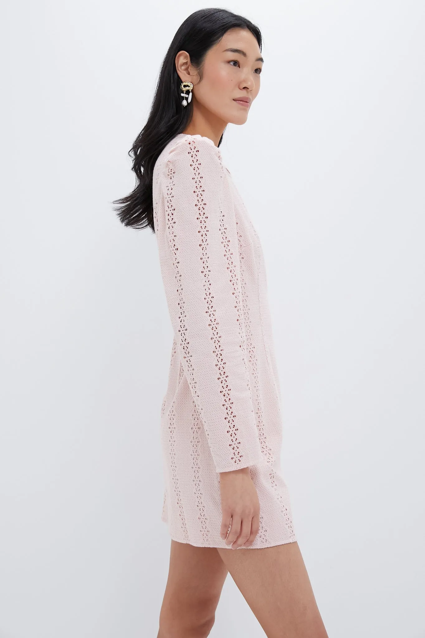 Pink Eyelet Domino Dress sold by Tuckernuck product image thumbnail 3