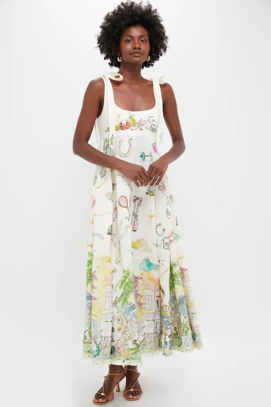 Cream Anouk Ballet Sundress sold by Tuckernuck