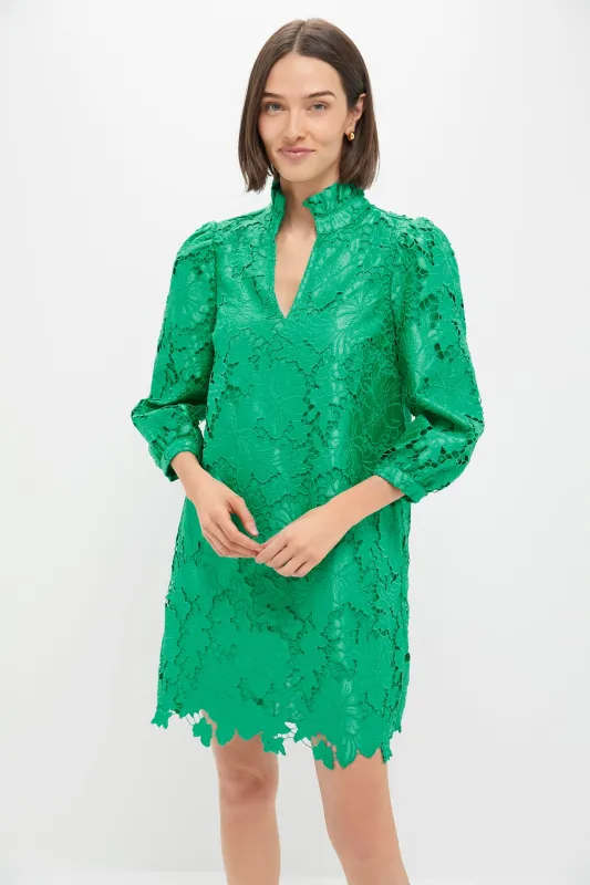 Kelly Green Lace Cath Dress sold by Tuckernuck