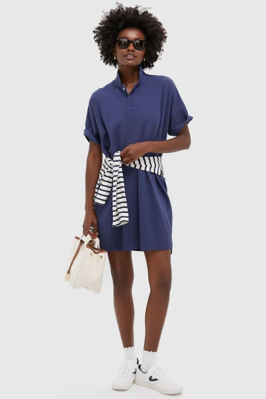 Navy Pique Teller Polo Dress sold by Tuckernuck
