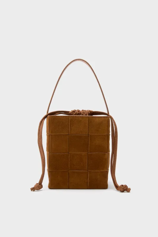Cacao Laith Woven Top Handle Bag sold by Tuckernuck