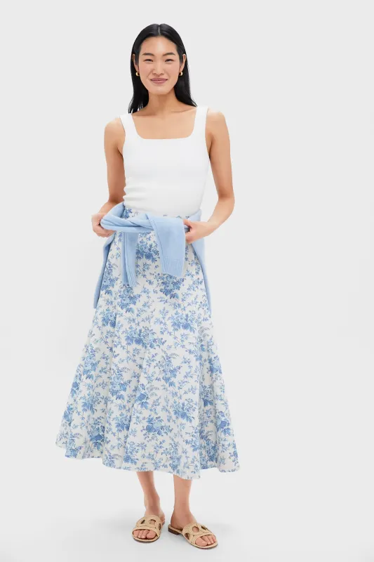 Forget Me Not Floral Brynn Skirt sold by Tuckernuck