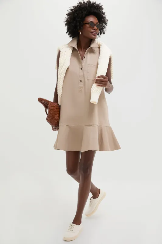 Tan Khaki Sleeveless Callahan Dress sold by Tuckernuck