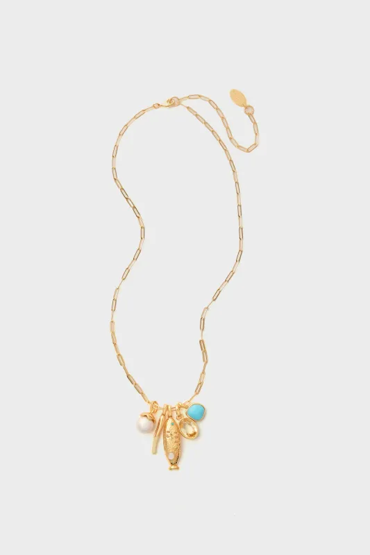 Gold Sardina Charm Necklace sold by Tuckernuck