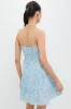 Blue Floral Beaded Straps Lily Mini Dress sold by Tuckernuck