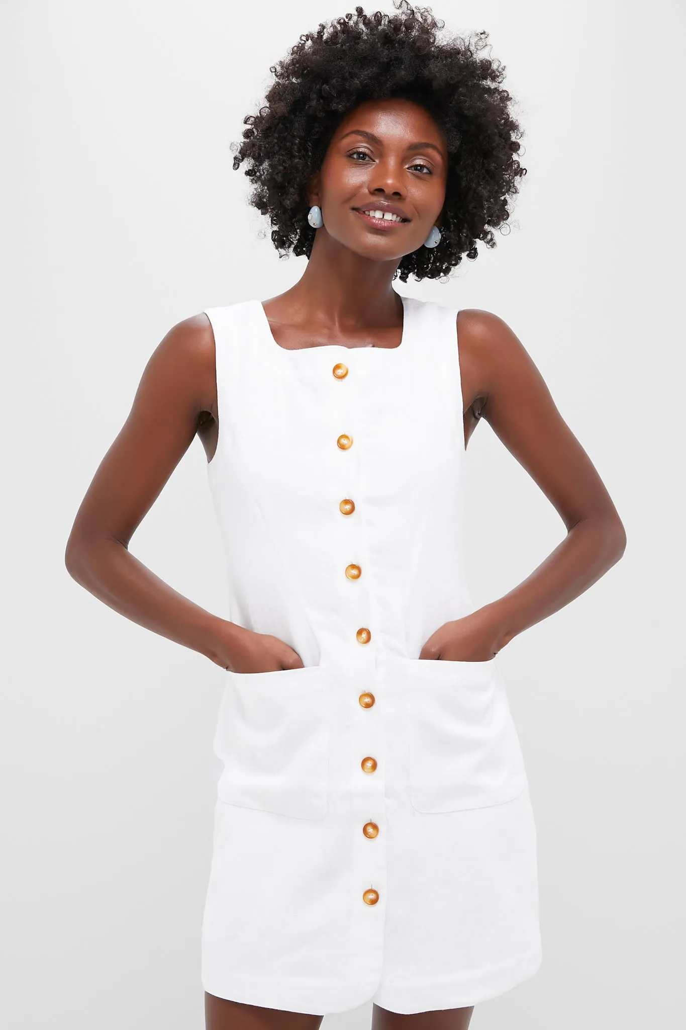 Ivory Emma Button Down Mini Dress sold by Tuckernuck