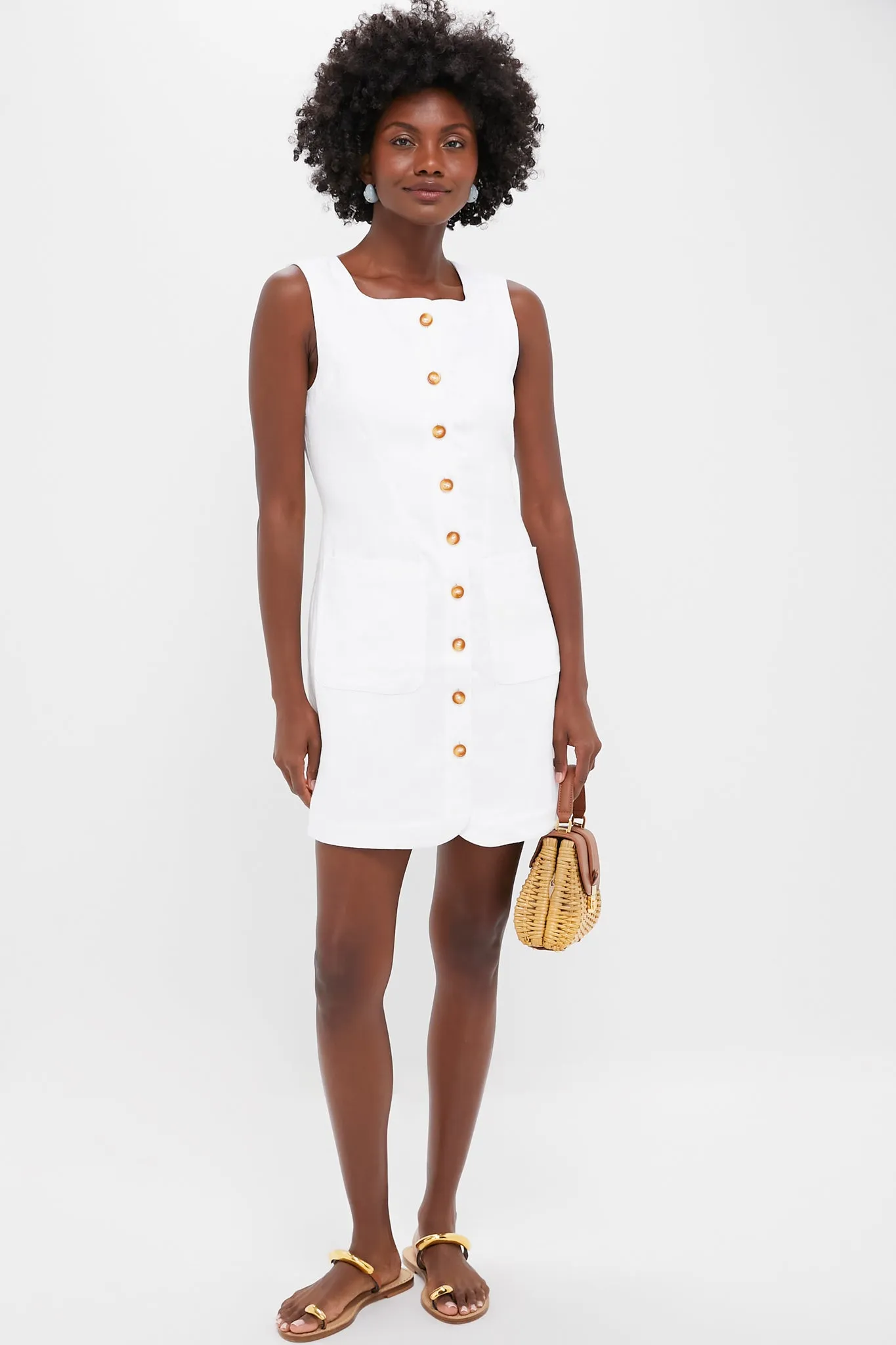 Ivory Emma Button Down Mini Dress sold by Tuckernuck product image thumbnail 2