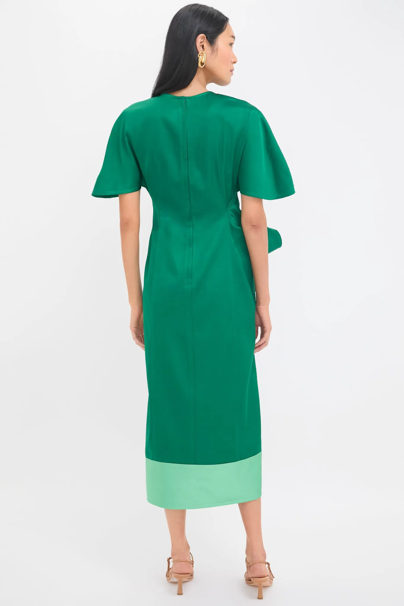 Emerald Slash and Slit Dress sold by Tuckernuck product image thumbnail 4