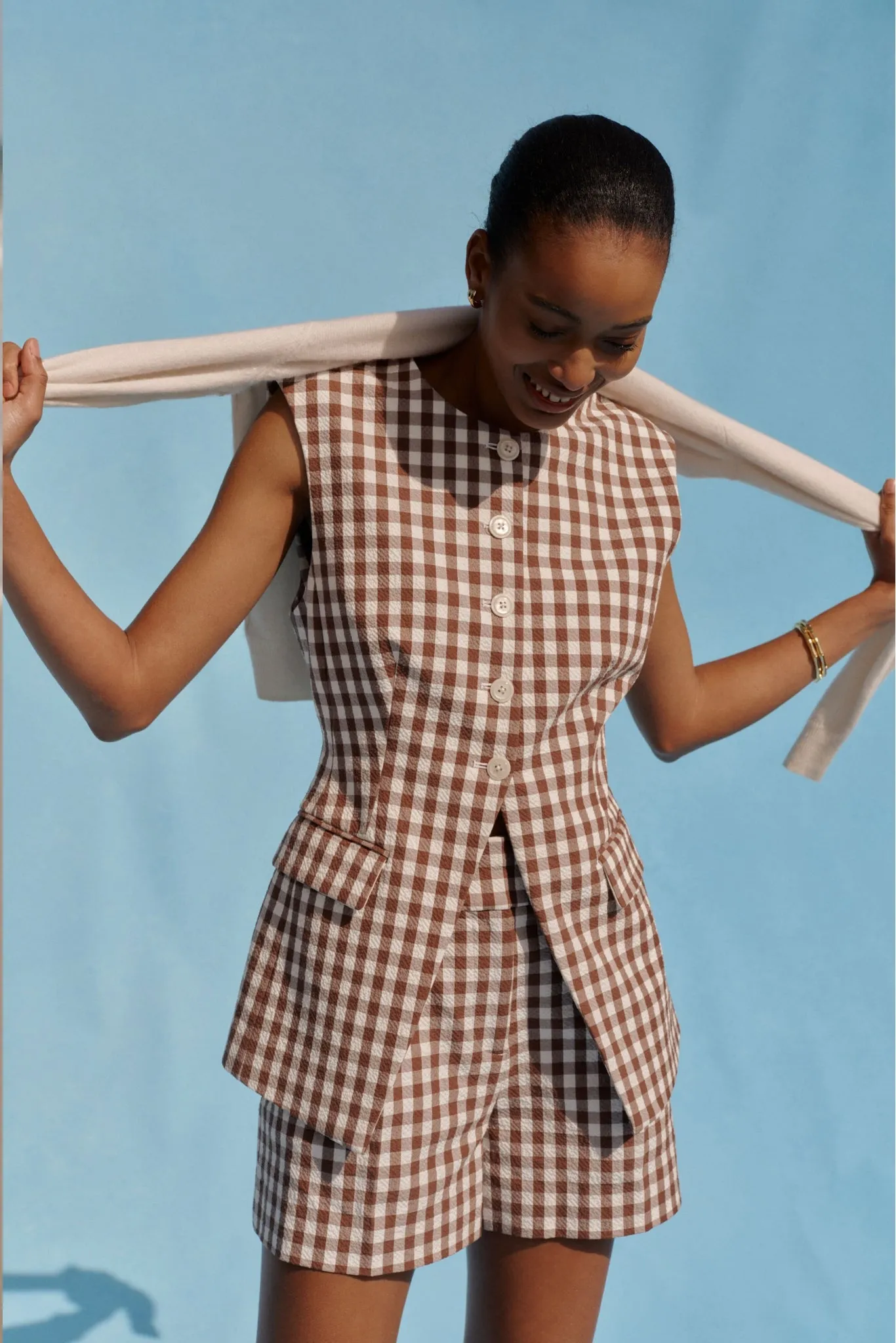 Light Chicory and Dove Lois Vest sold by Tuckernuck product image thumbnail 2