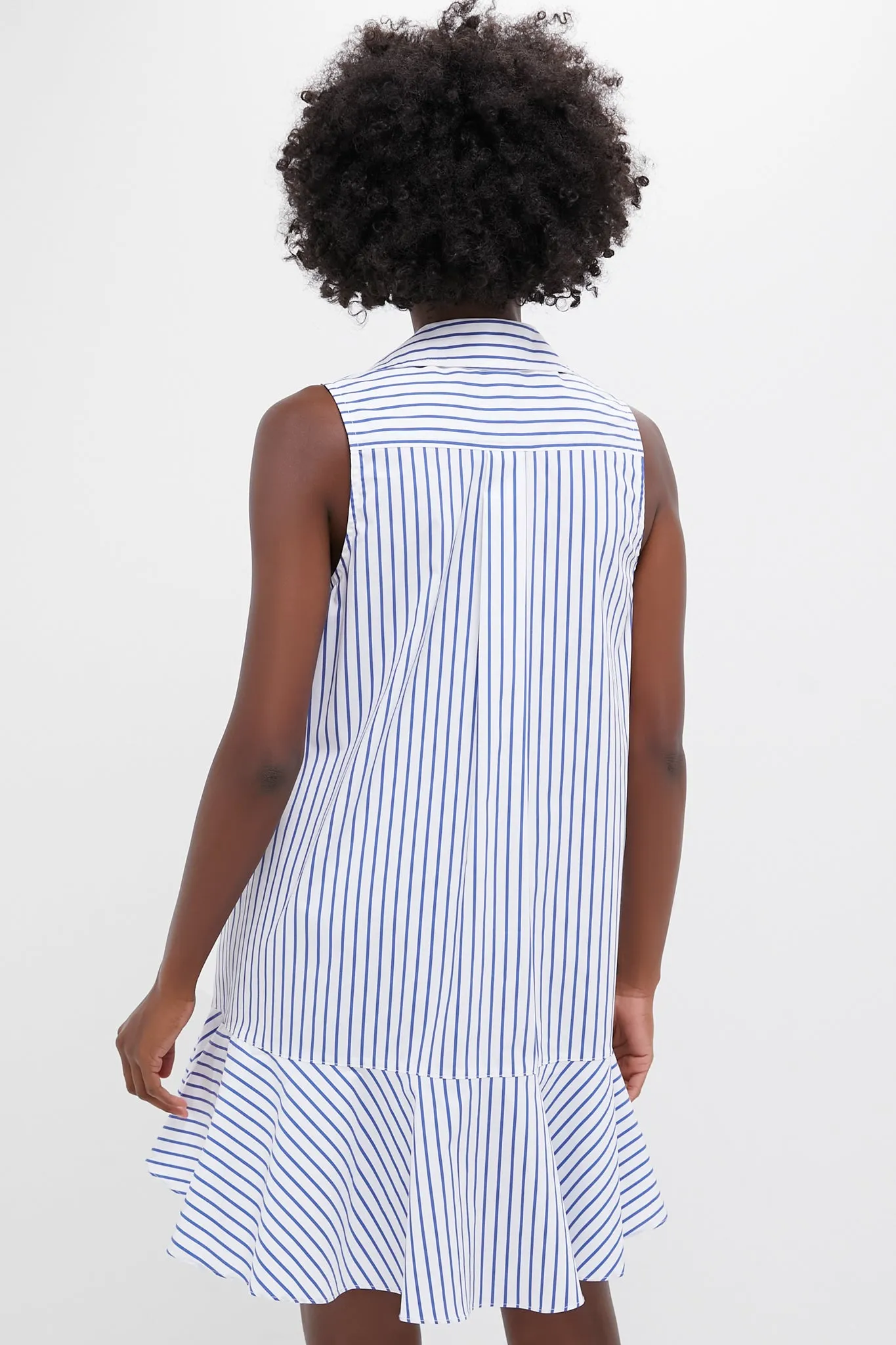 Blue Stripe Sleeveless Callahan Shirt Dress sold by Tuckernuck product image thumbnail 4