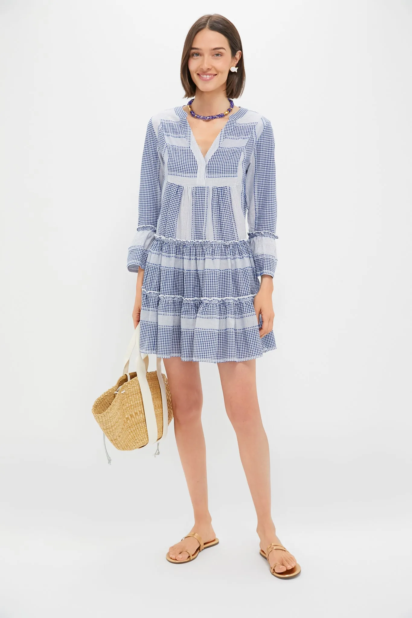 Blue Gingham Lanie Dress sold by Tuckernuck product image thumbnail 2