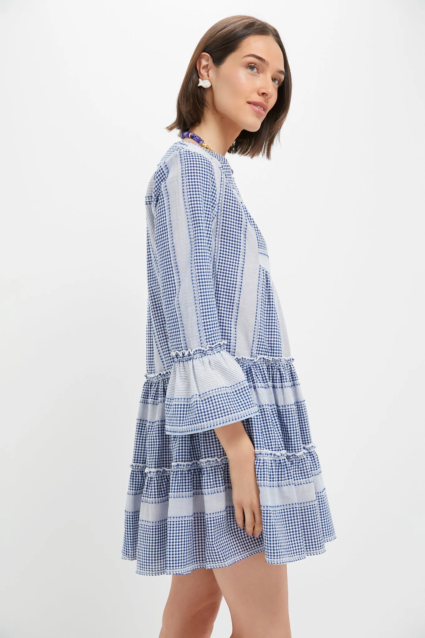 Blue Gingham Lanie Dress sold by Tuckernuck product image thumbnail 3