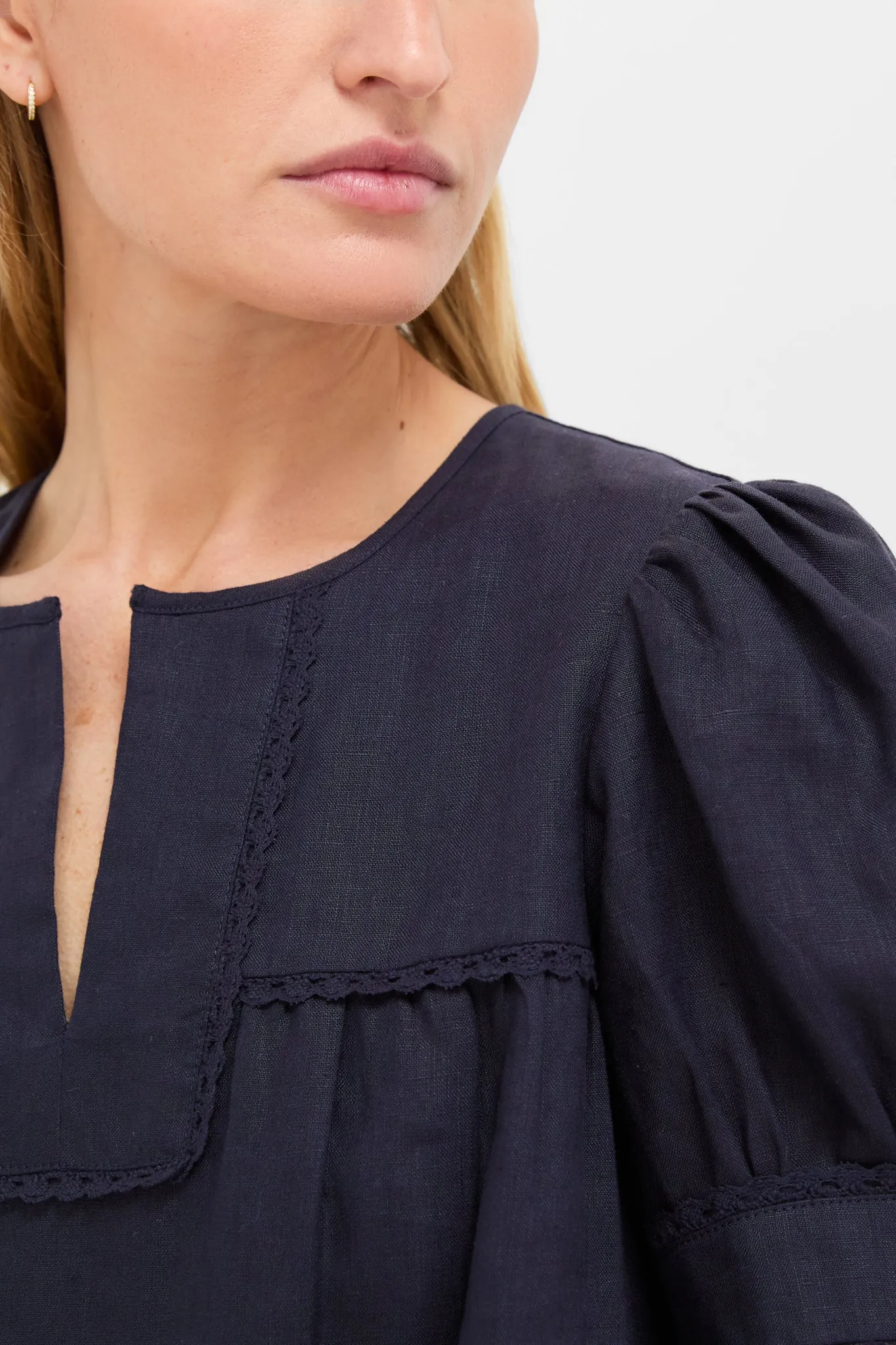 Navy Linen Bridget Dress sold by Tuckernuck product image thumbnail 5