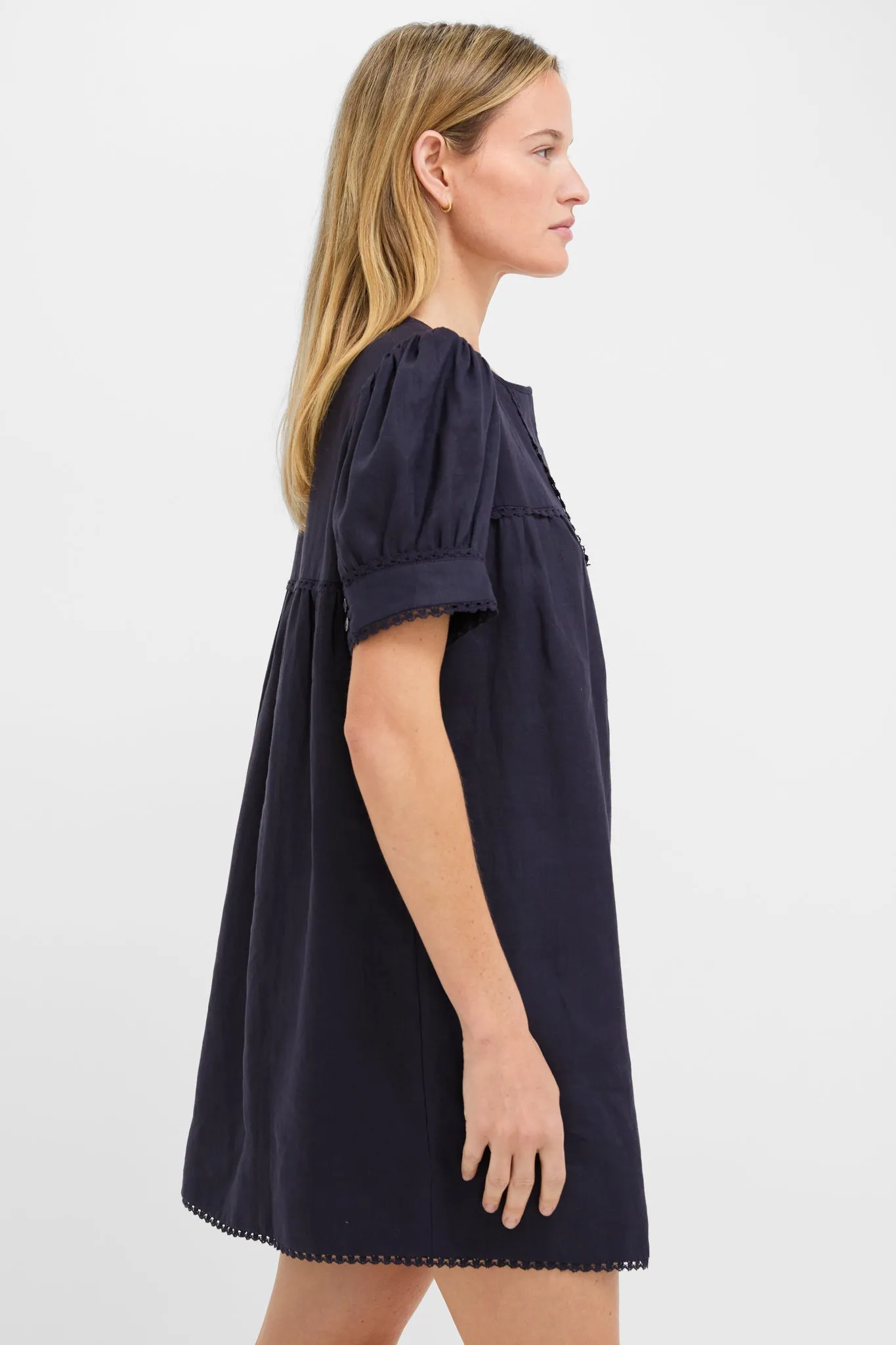 Navy Linen Bridget Dress sold by Tuckernuck product image thumbnail 3