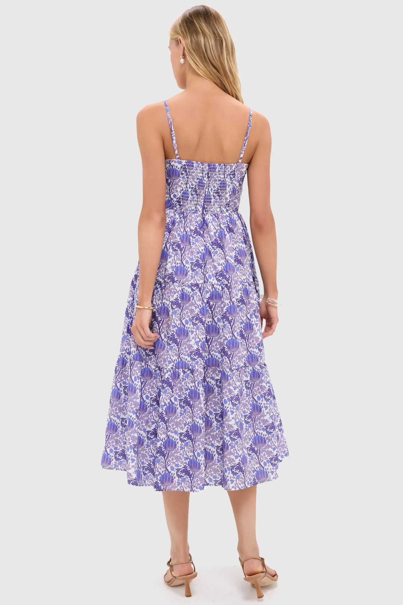Purple Multi Floral Corinne Cut-Out Midi Dress sold by Tuckernuck product image thumbnail 4