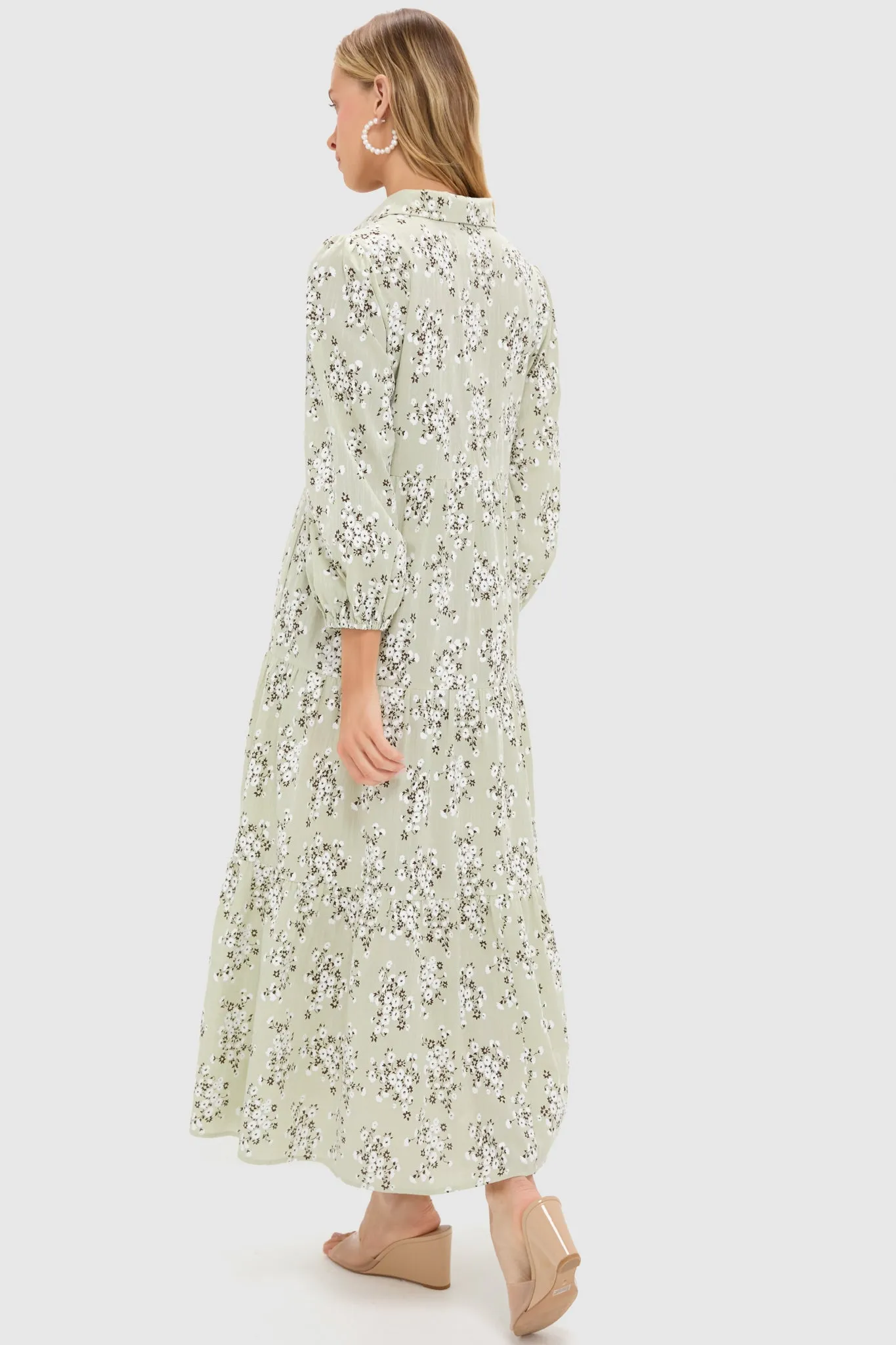Green Ditsy Floral Cotton Mabel Maxi Dress sold by Tuckernuck product image thumbnail 4