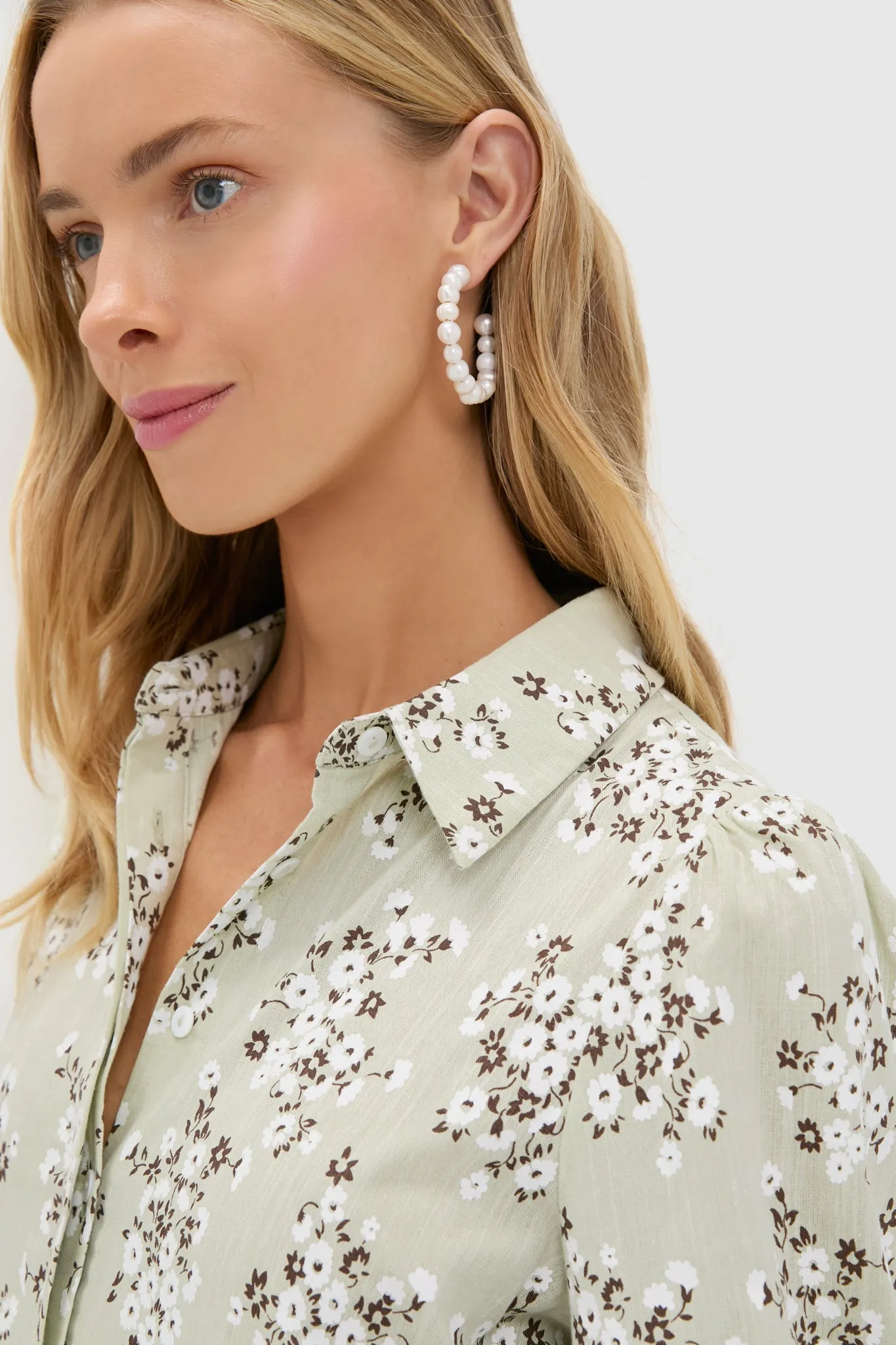 Green Ditsy Floral Cotton Mabel Maxi Dress sold by Tuckernuck product image thumbnail 5