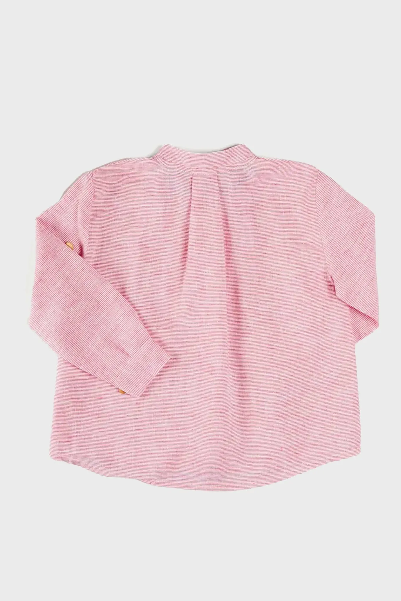 Lawrence Striped Mao Collar Long Sleeve Shirt in Red sold by Tuckernuck product image thumbnail 3