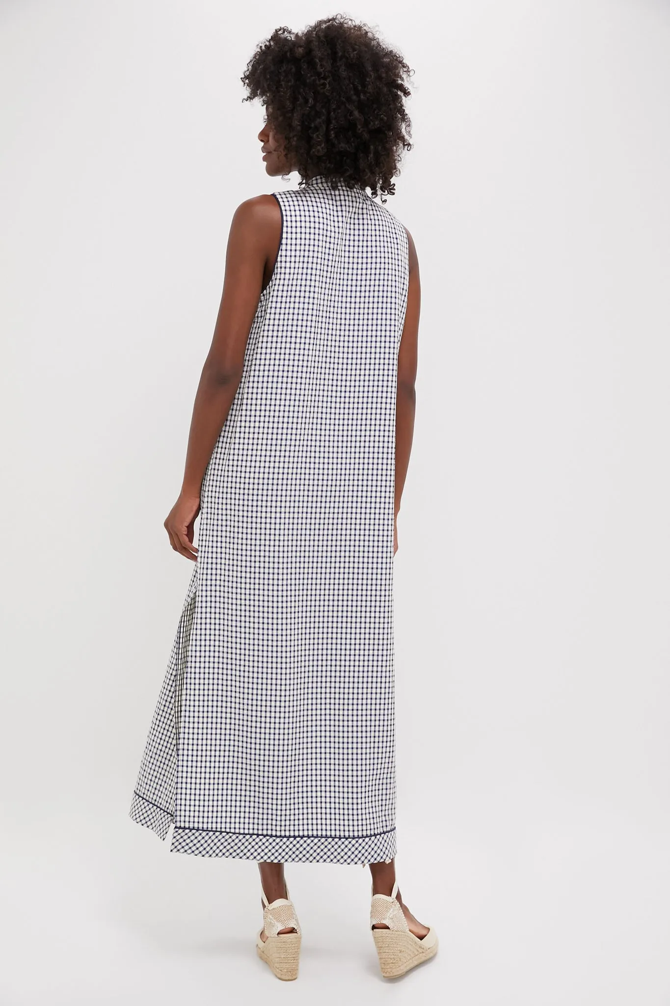 Navy Gingham Seersucker Haines Dress sold by Tuckernuck product image thumbnail 4