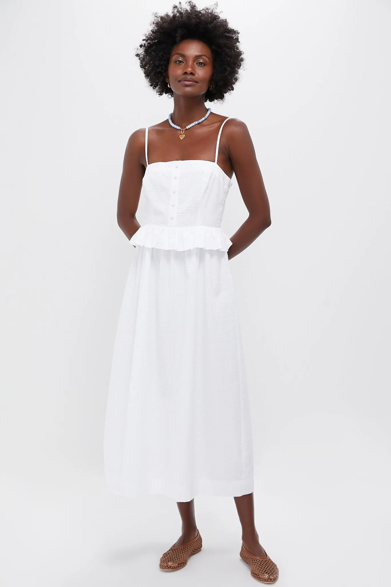 White Shadow Seersucker Stripe Maddy Dress sold by Tuckernuck