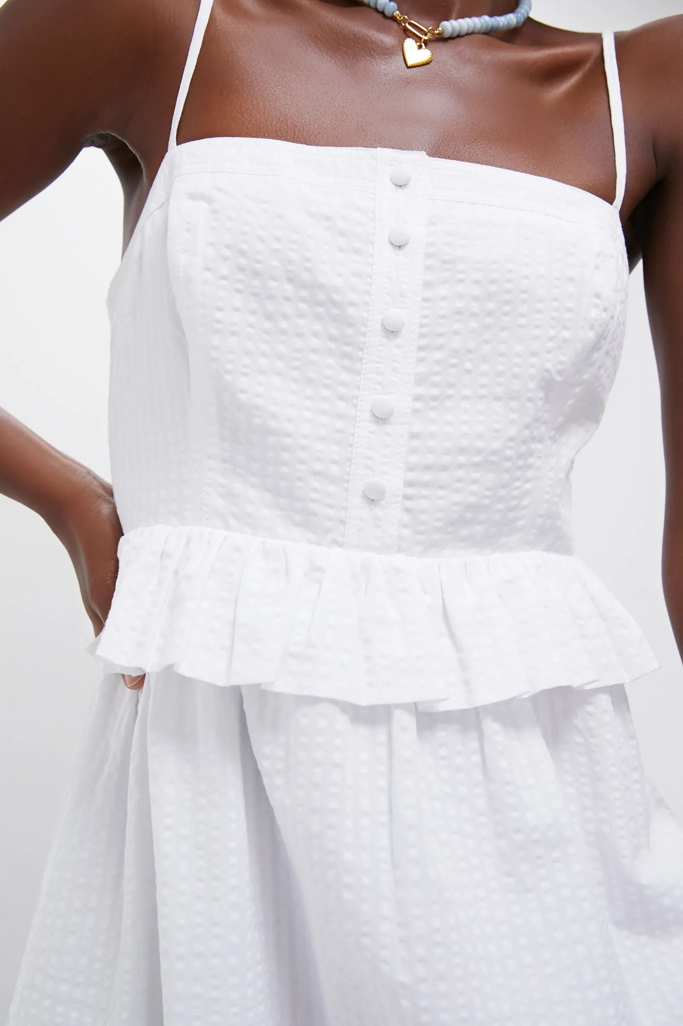 White Shadow Seersucker Stripe Maddy Dress sold by Tuckernuck product image thumbnail 5