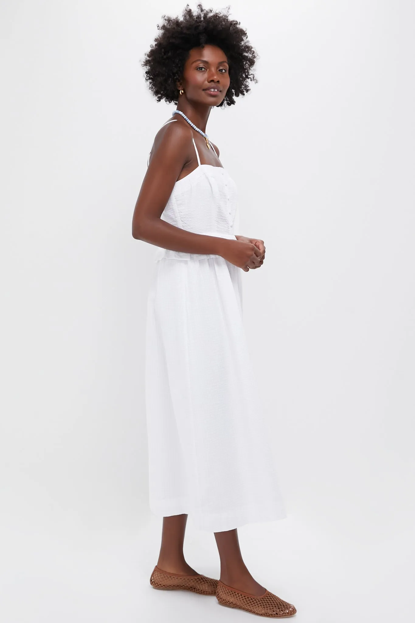 White Shadow Seersucker Stripe Maddy Dress sold by Tuckernuck product image thumbnail 3