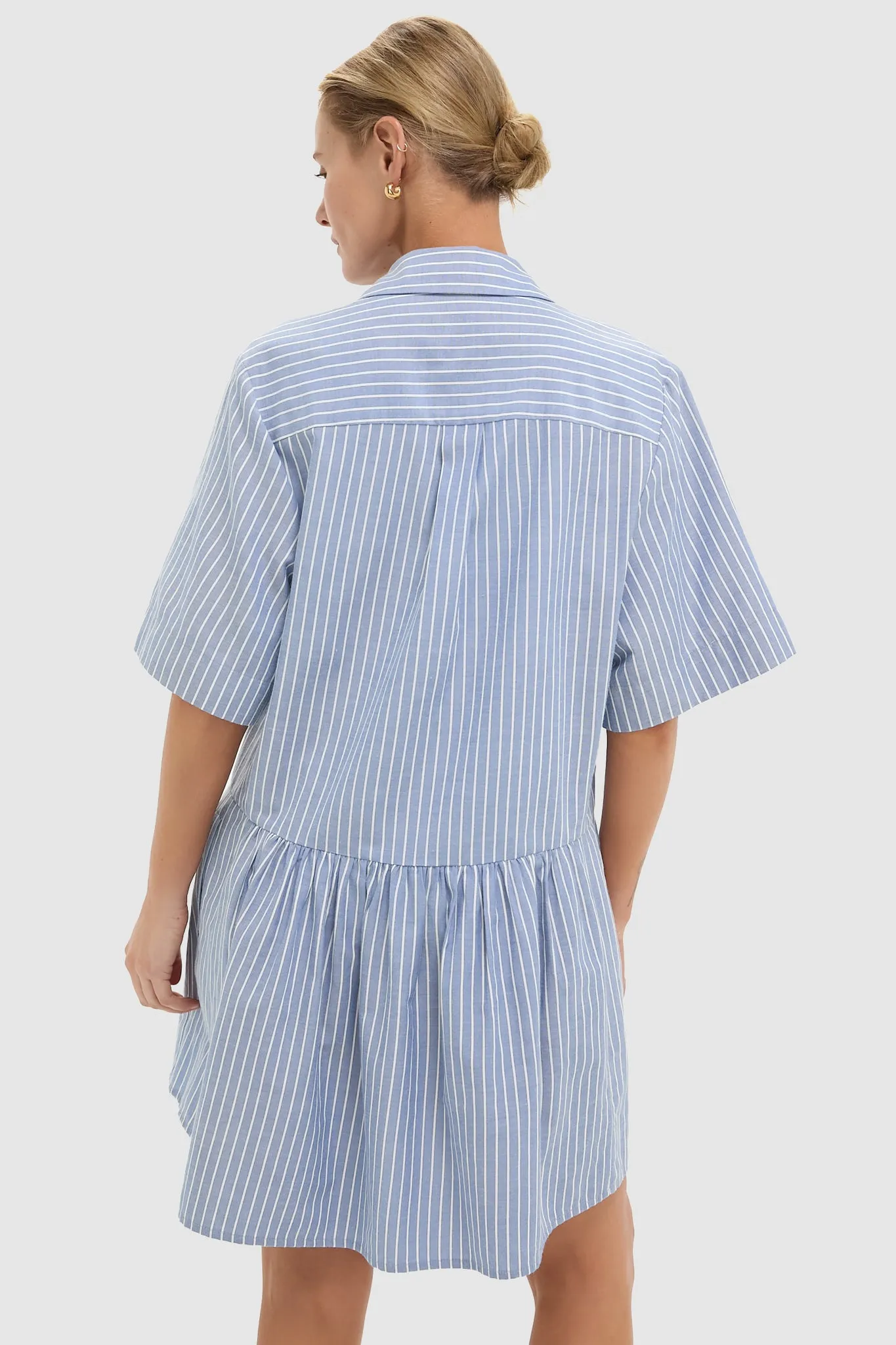 Blue Stripe Piper Shirt Dress sold by Tuckernuck product image thumbnail 4