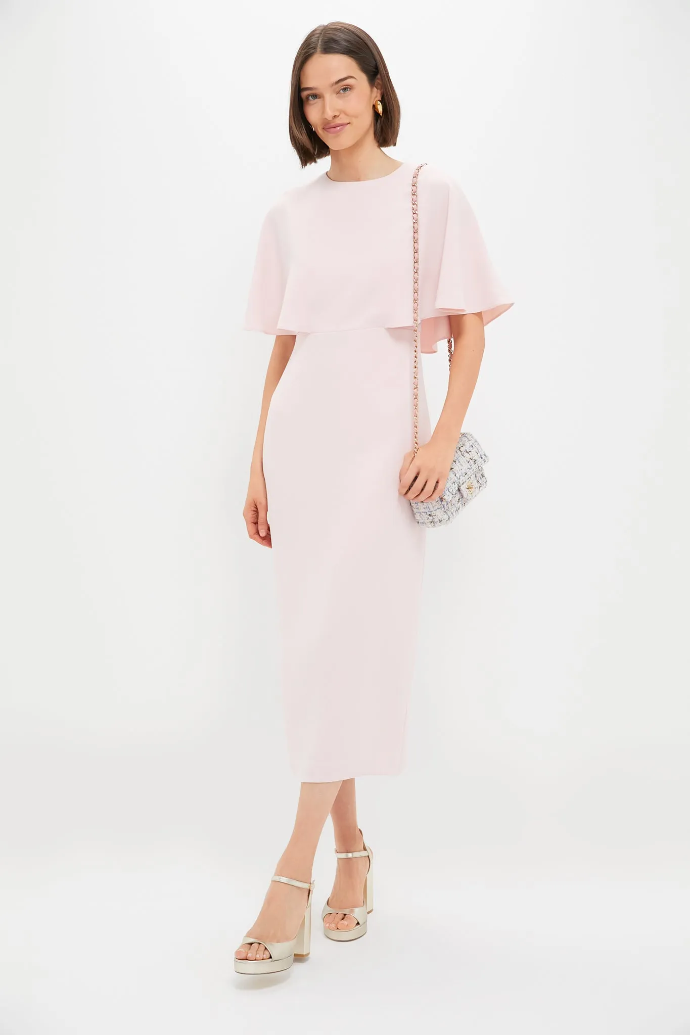 Light Pink Crepe Leah Dress sold by Tuckernuck product image thumbnail 2