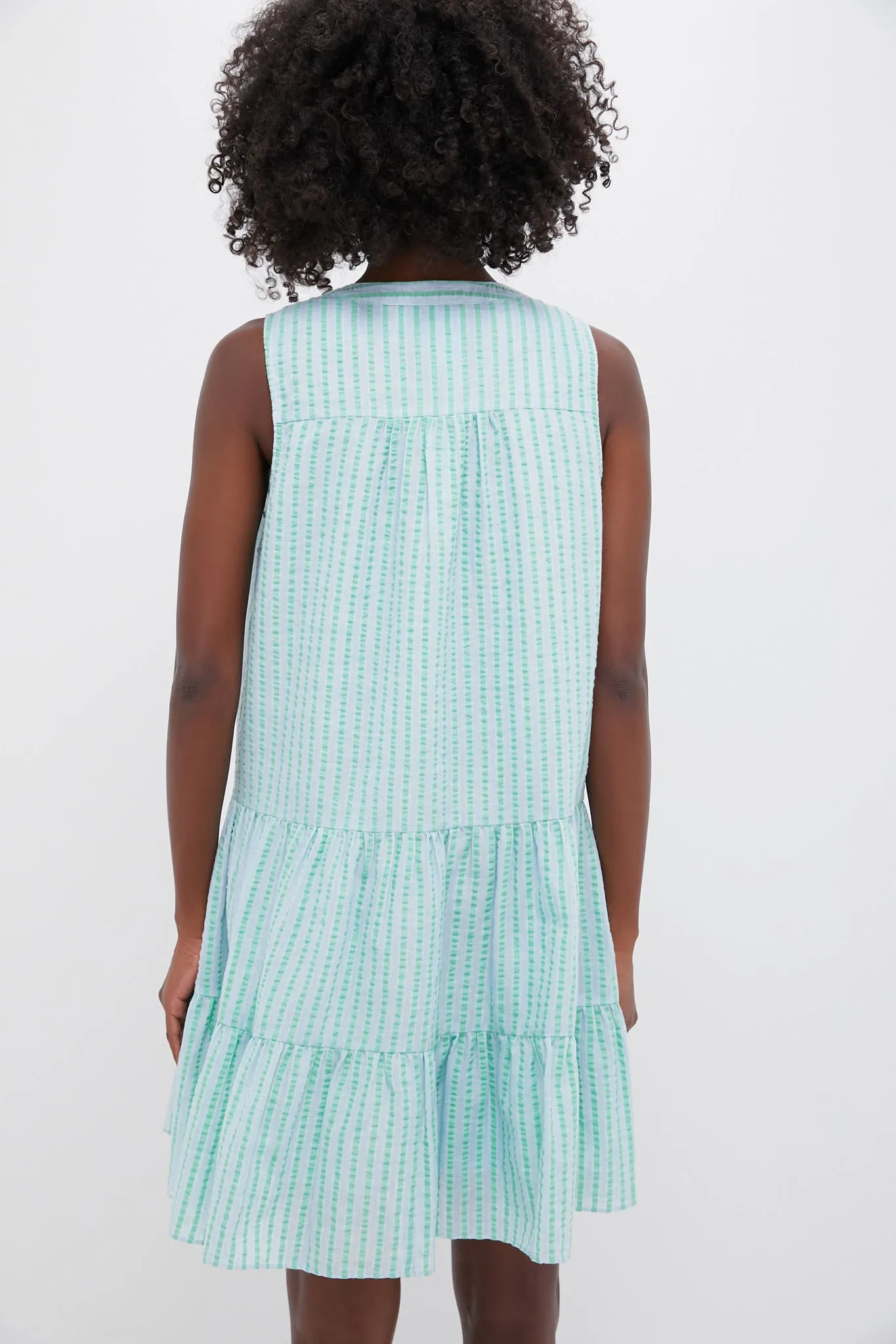 Mint Stripe Sleeveless Kenzo Dress sold by Tuckernuck product image thumbnail 4