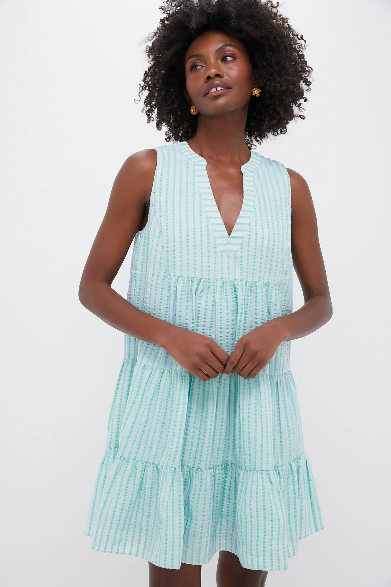 Mint Stripe Sleeveless Kenzo Dress sold by Tuckernuck